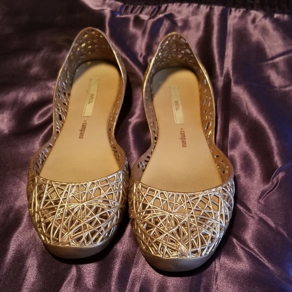 Champagne Melissa Jelly Flats